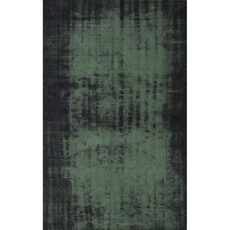 17 Stories Tymoteusz Wool Black/Green Rug & Reviews Wayfair